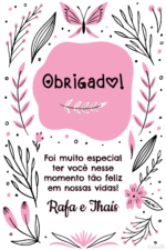 Convite Digital Chá De Bebê: Floral Rosa E Preto + Brinde - Imagem 2