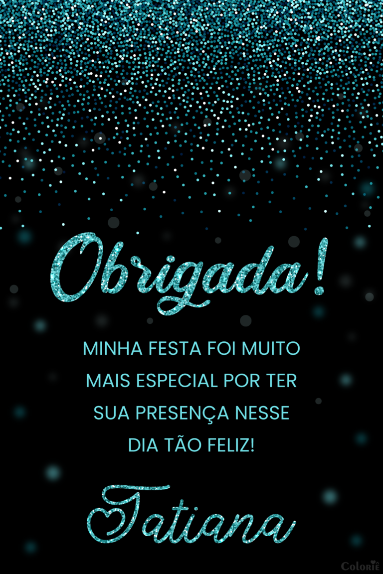 Cartão de agradecimento de aniversário de 50 anos com glitter azul