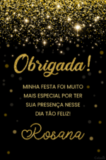 Convite Digital Glitter: Cinquentei Dourado + Brinde - Imagem 2