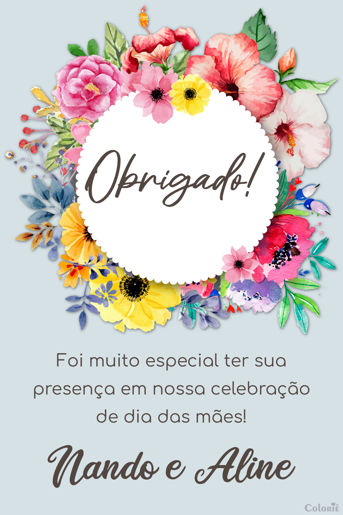 cartao-agradecimento-dia-das-maes-azul-floral Convite Digital Dia das Mães: Azul, Preto e Floral + Brinde - Imagem 2