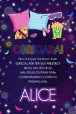 Convite Digital Pijama: Noite das Meninas Neon + Brinde - Imagem 2