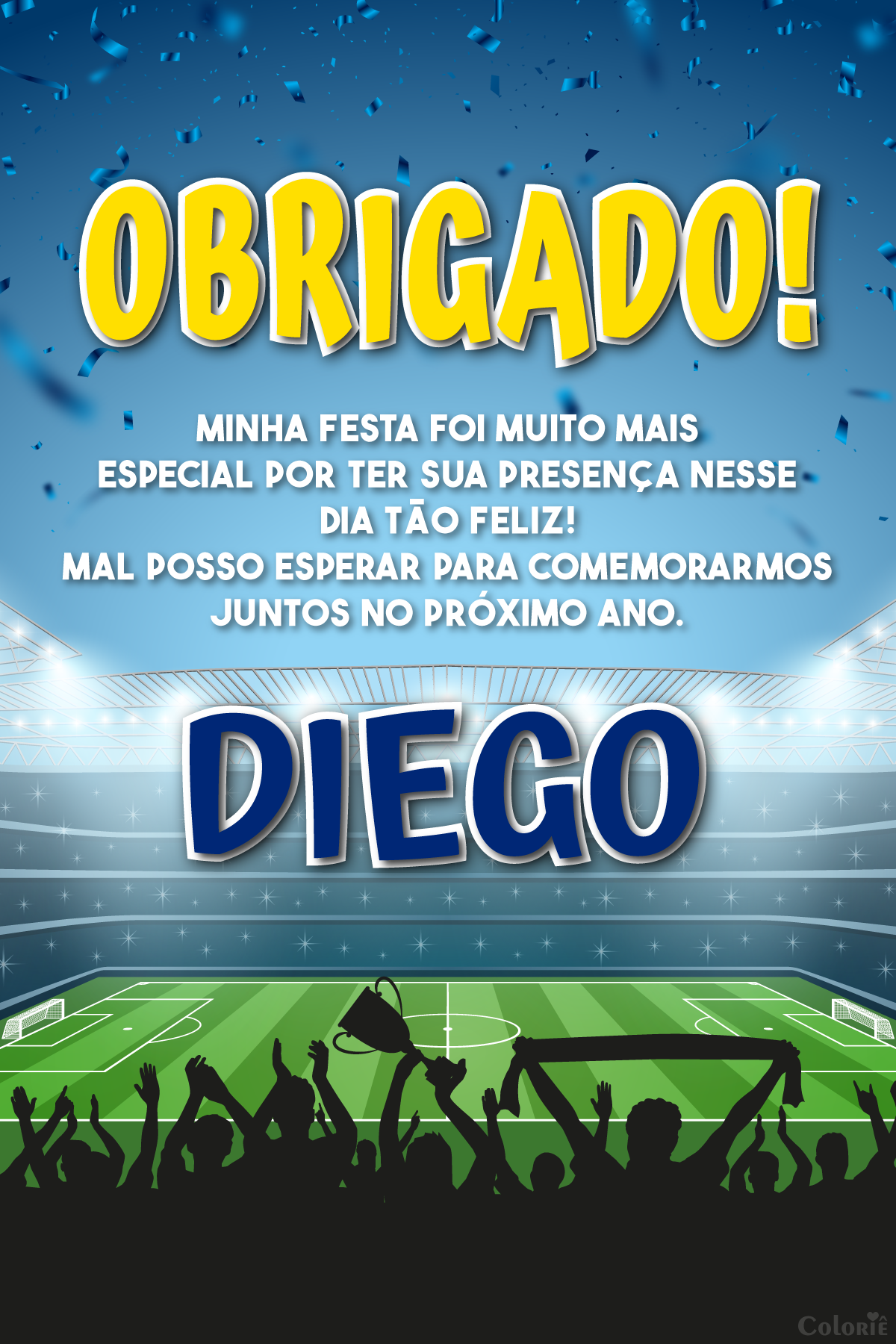 cartao-agradecimento-futebol-aniversario-campo-bola Cartão de agradecimento de futebol com estádio e comemoração
