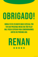 Convite Digital Futebol: Camisa do Brasil Amarela + Brinde - Imagem 2