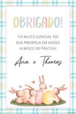 Convite Digital Páscoa: Coelhos, Ovos e Borboletas + Brinde - Imagem 2