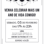 Convite digital de astrologia minimalista branco