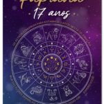 Convite digital de astrologia com roda dos signos