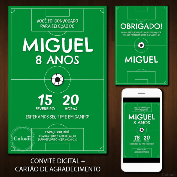 Convite Digital Futebol