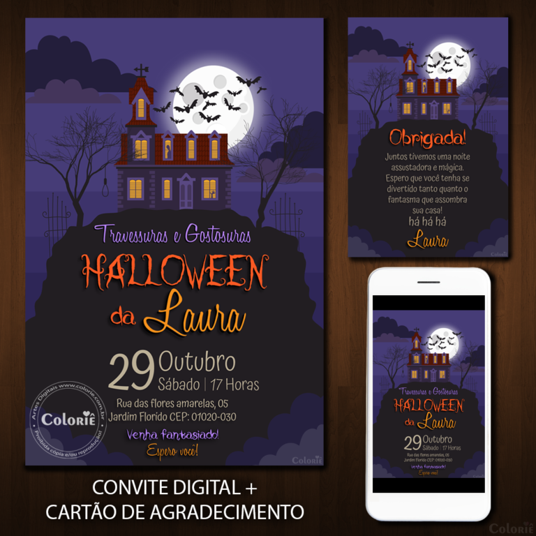 Convite Digital Halloween