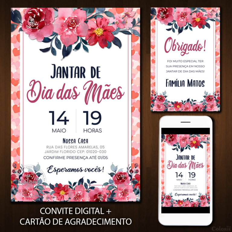 Convite Digital Dia das Mães