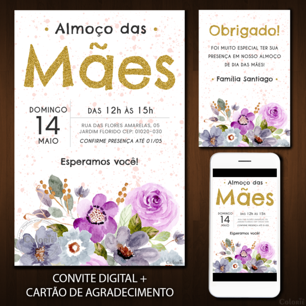 Convite Digital Dia das Mães