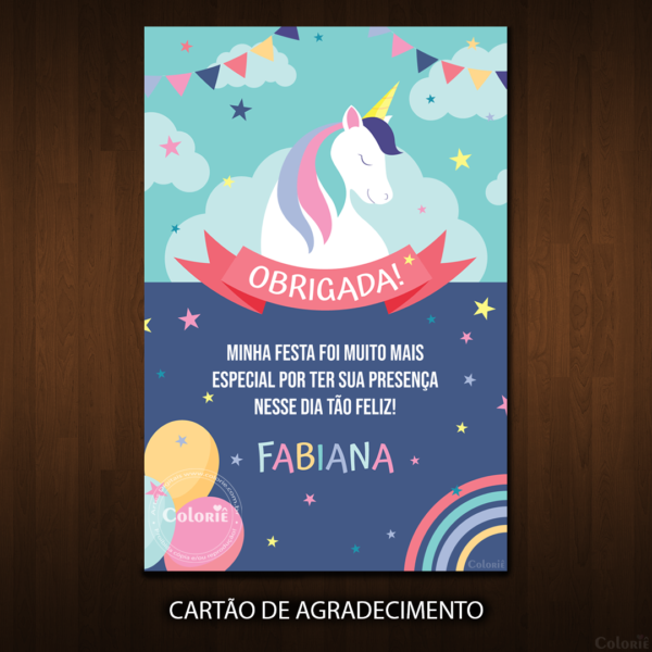 convite-digital-de-unicórnio-com-estrelas-arco-íris-e-bexigas