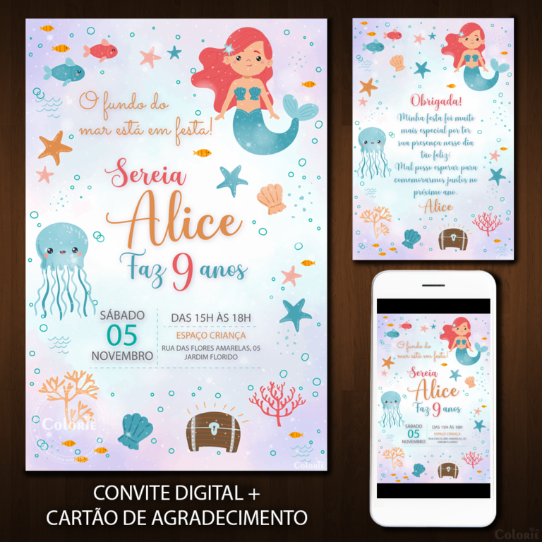 Convite Digital Sereia