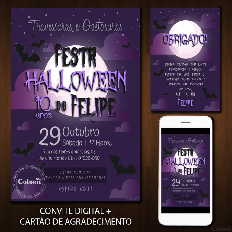Convite Digital Halloween