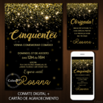 Convite Digital Glitter