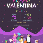 Convite digital de festa do pijama com pijamas divertidos e amigos