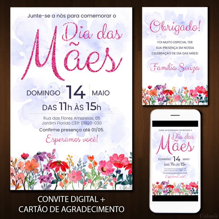 Convite Digital Dia das Mães