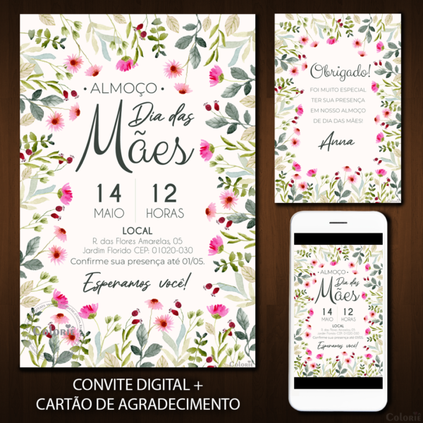 Convite Digital Dia das Mães
