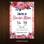 convite-com-coraçõeszinhos-e-floral-para-as-mães
