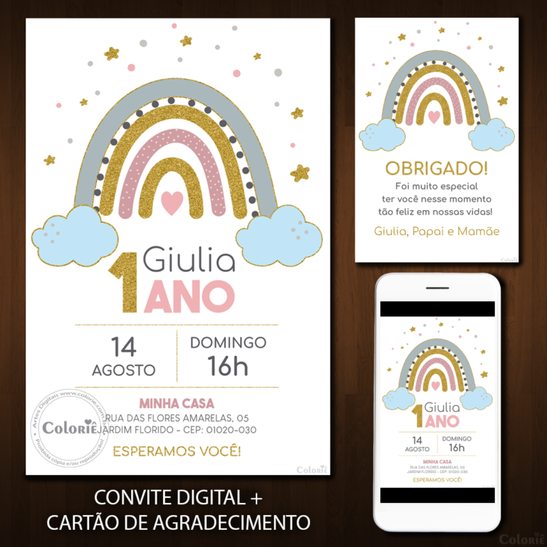 Convite Digital Arco-íris
