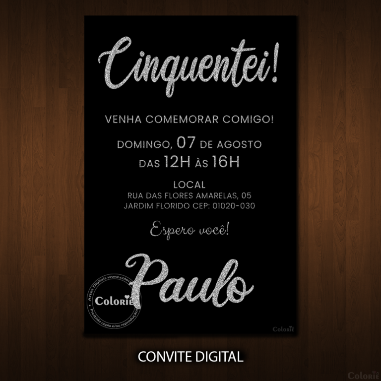 convite-preto-com-letras-prateadas