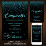 Convite Digital Glitter