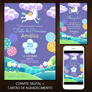 Convite Digital Unicórnio