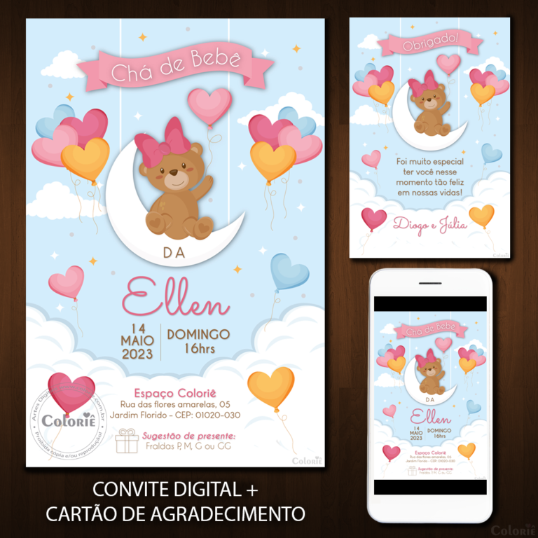 Convite Digital Chá De Bebê