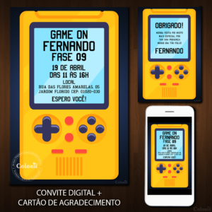 Convite Digital Vídeo Game