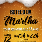 Convite digital de boteco com cerveja e espuma para festa