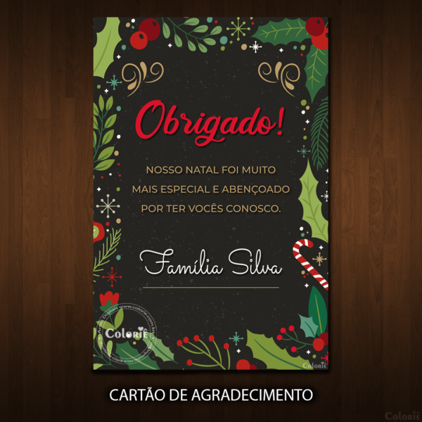 Convite Digital Natal: Folhas e Enfeites + Brinde