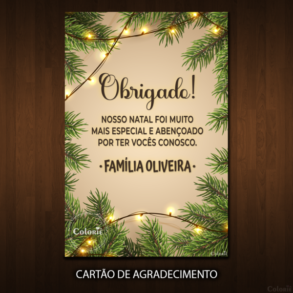 Convite Digital Natal: Folhagens e Pisca-pisca + Brinde