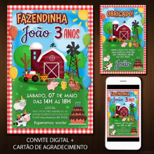 Convite Digital Fazendinha