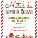 Convite digital de Natal com trem natalino