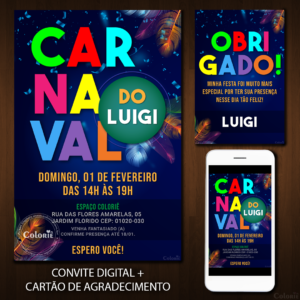 Convite Digital Carnaval