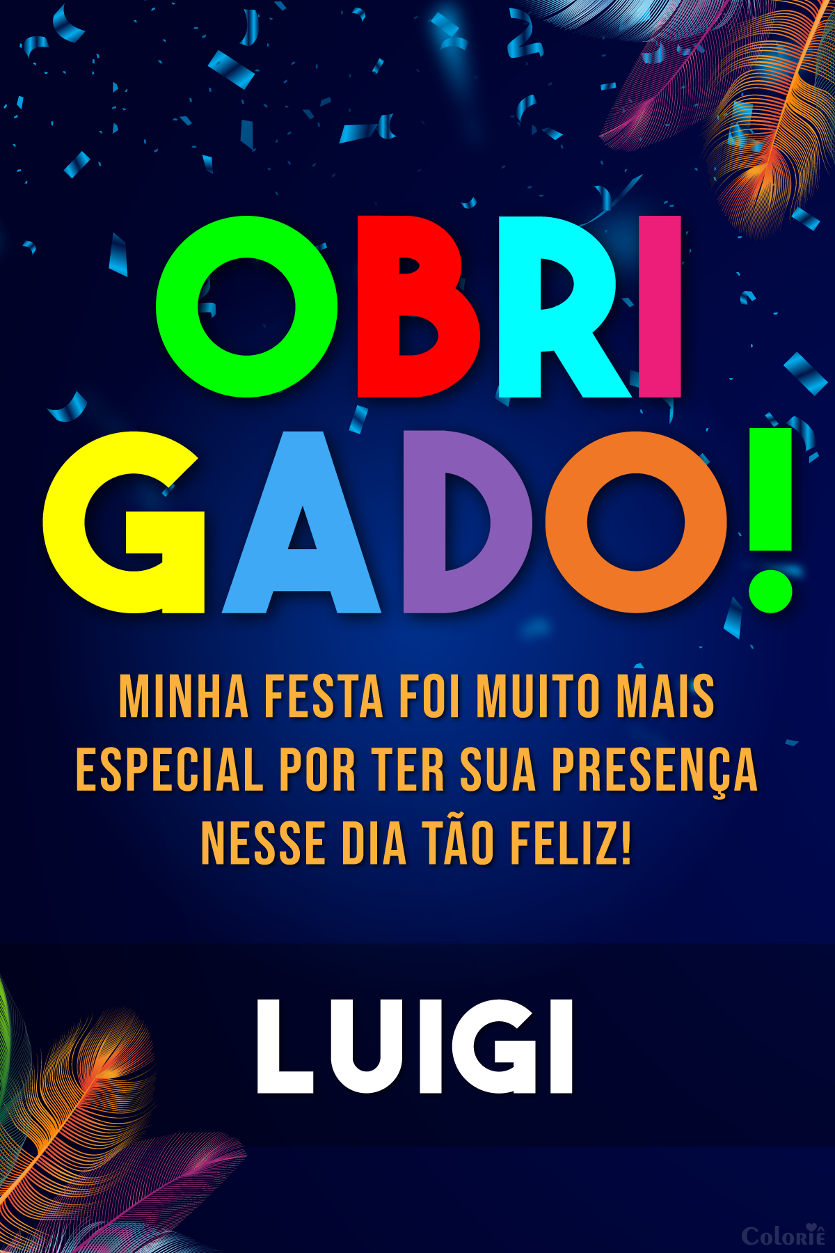 cartao-agradecimento-carnaval-penas-coloridas-folia Cartão de agradecimento de carnaval colorido com penas