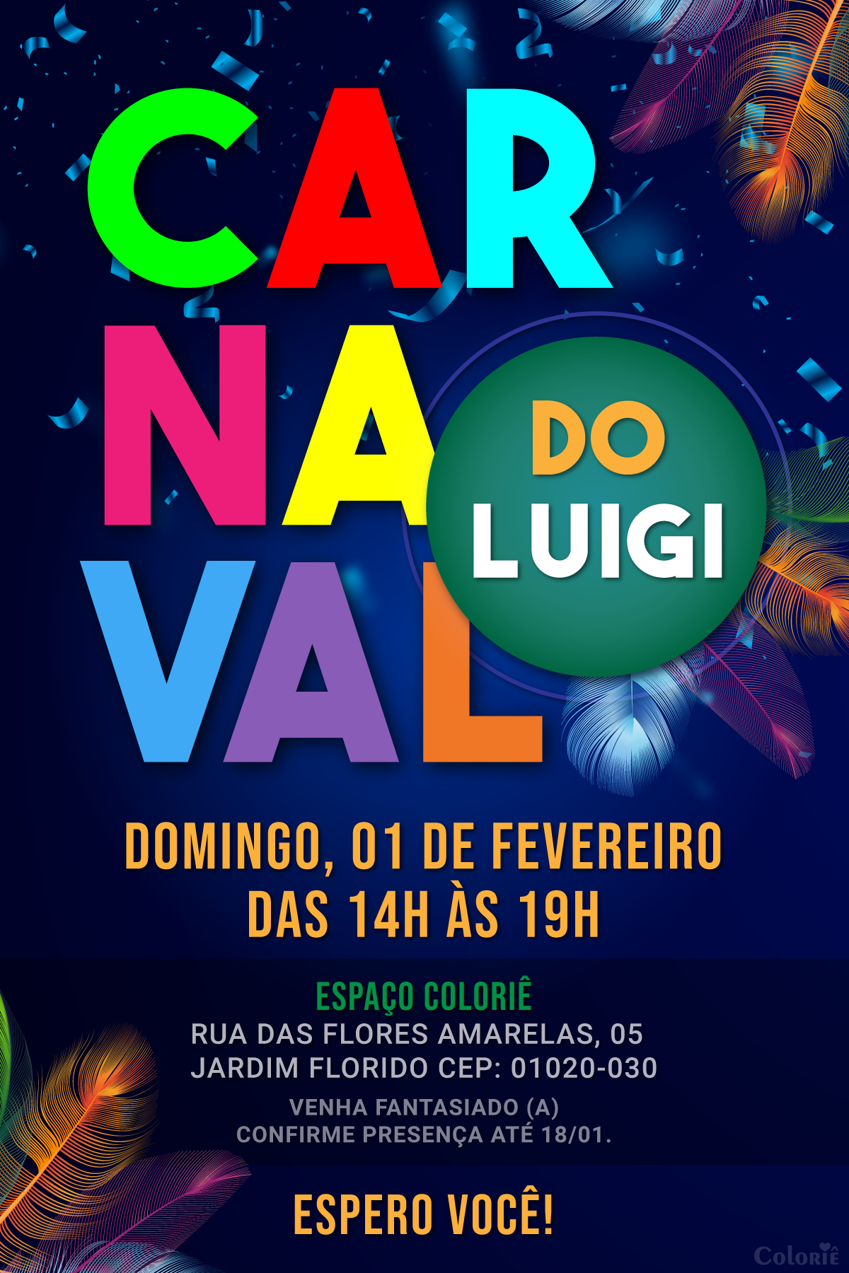 convite-carnaval-colorido-penas-festa-folia Convite digital de carnaval colorido com penas