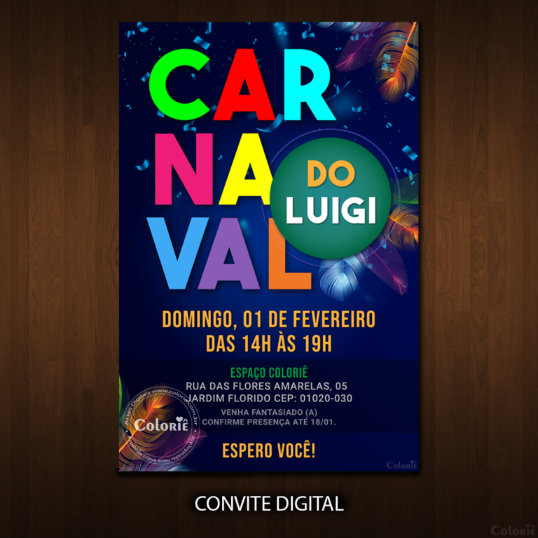 Convite Digital Carnaval