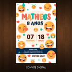 Convite Digital Emoticon