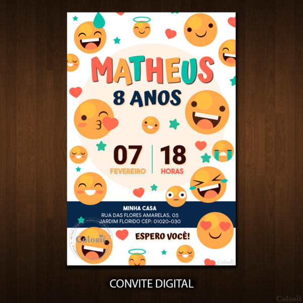 Convite Digital Emoticon