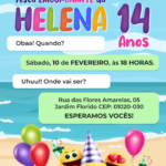 Convite digital de emoticons com conversa de aplicativo
