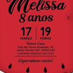 Convite digital de melancia para festa de aniversário